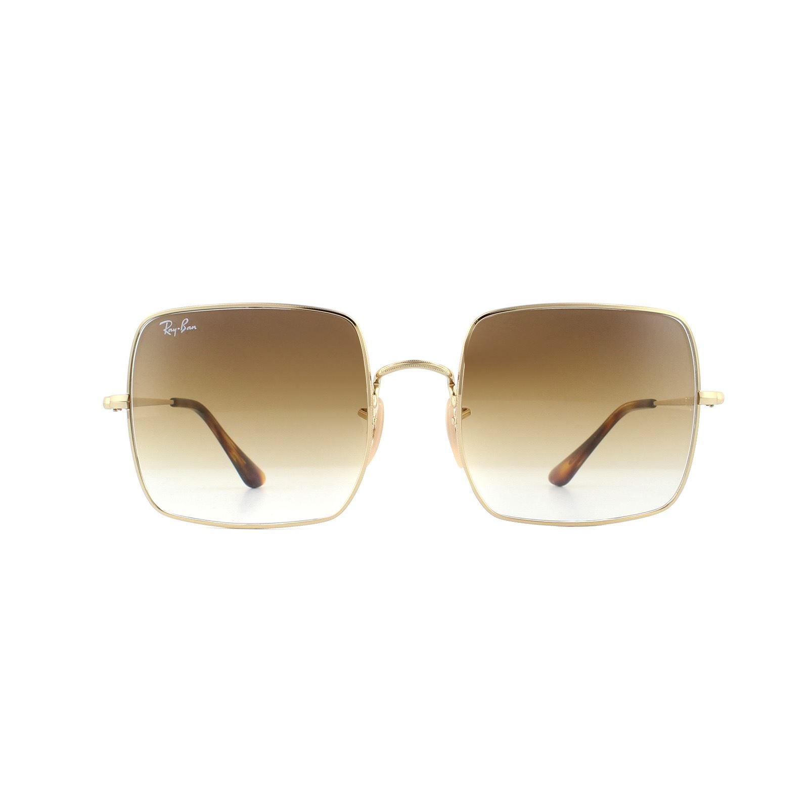 Ray-Ban Square Gold Light Brown Gradient Square RB1971 Sunglasses image 1