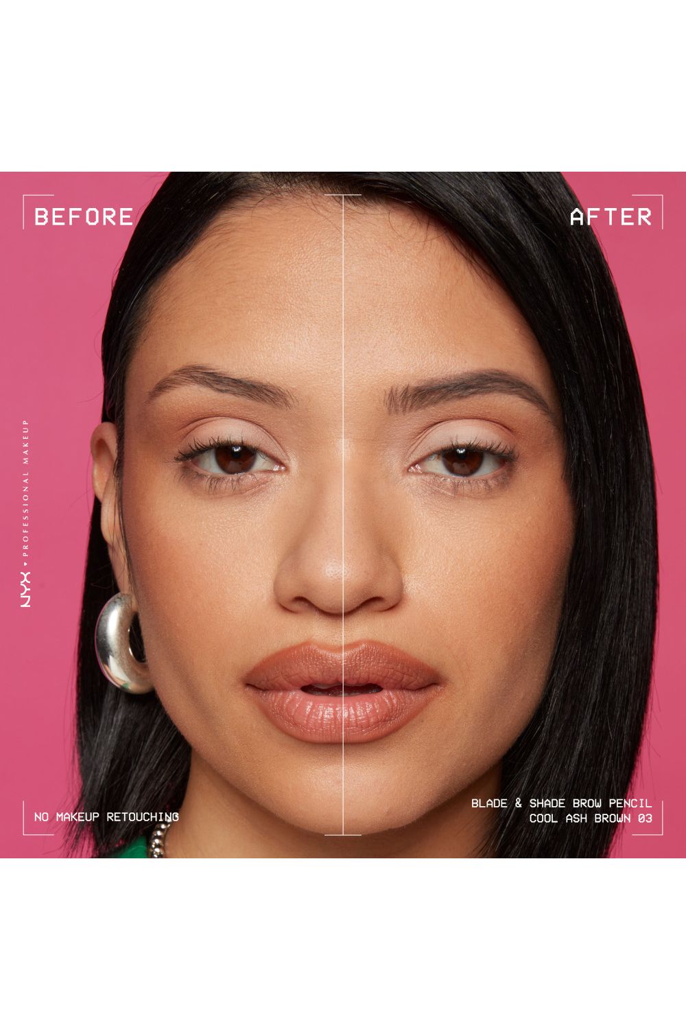 NYX Professional Makeup Blade & Shade, Nano Brow Mechanical Pencil 0.06g Cool Ash Brown image 4