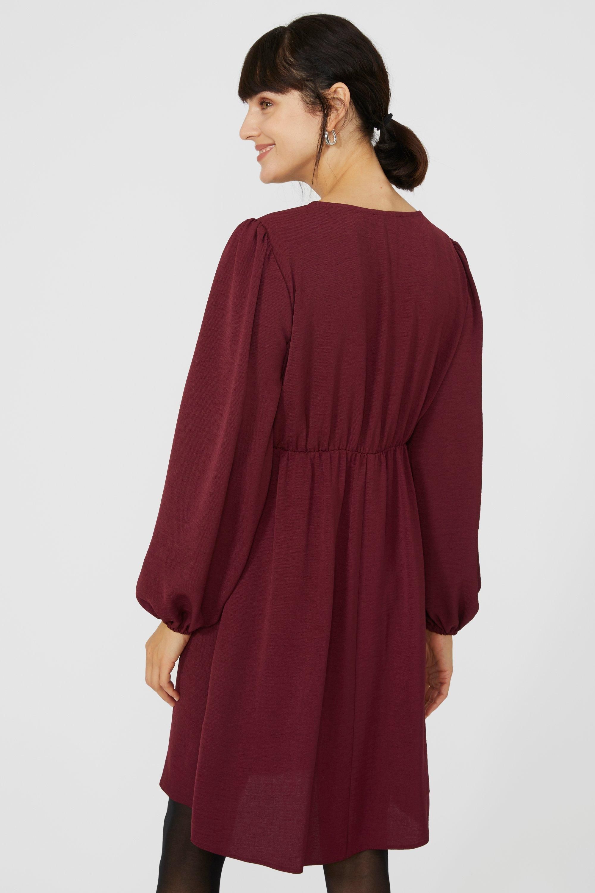 Principles Keyhole Front Tunic Dress Wine image 4