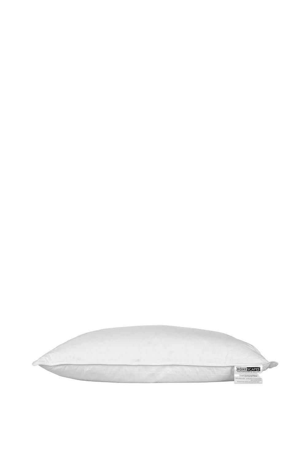 Homescapes White Duck Down Surround Pillow image 2