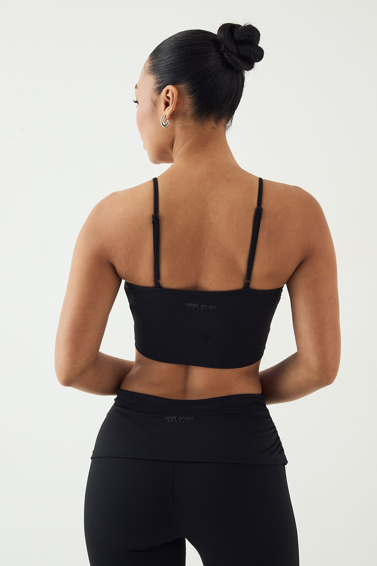 DSGN Studio DSGN Studio Ultra Sculpt Ruched Internal Padding Sports Bra Black image 2