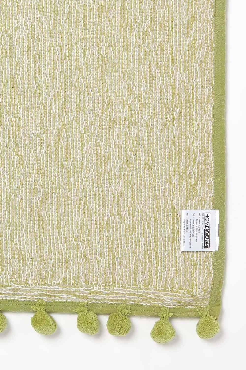 Homescapes Tufted Bath Mat 100% Cotton with Pom Pom Edges image 5