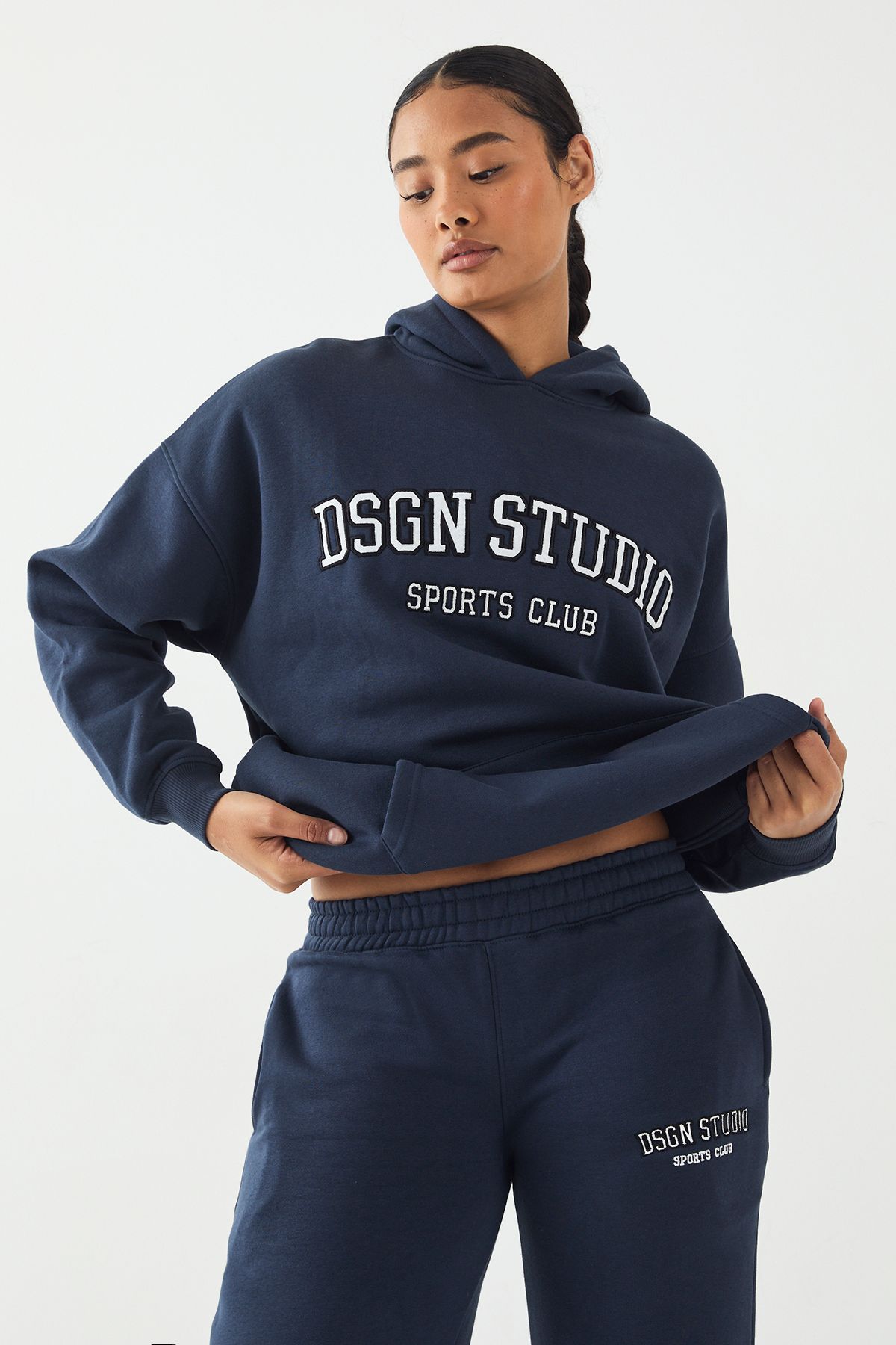 DSGN Studio DSGN Studio Applique Oversized Hoodie Navy