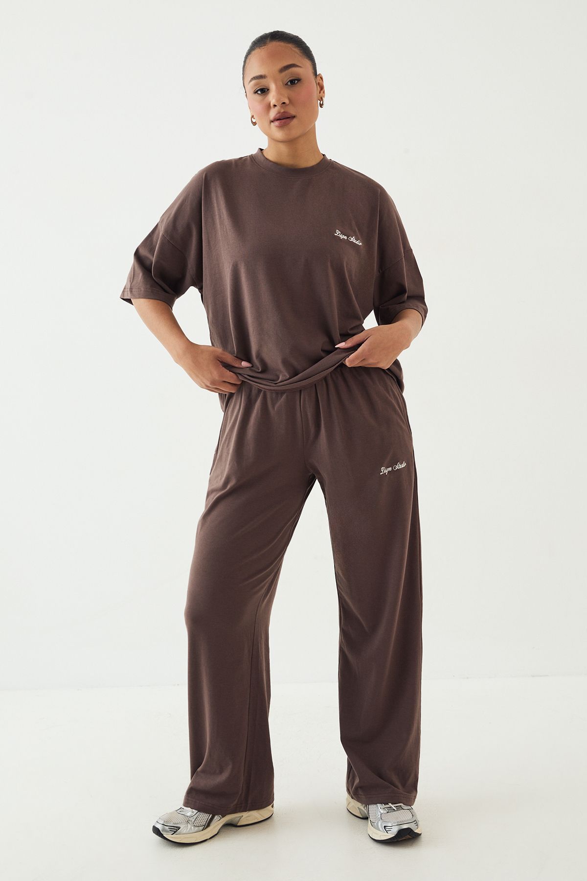 DSGN Studio DSGN Studio Lounge Supersoft Wide Leg Trouser Mocha