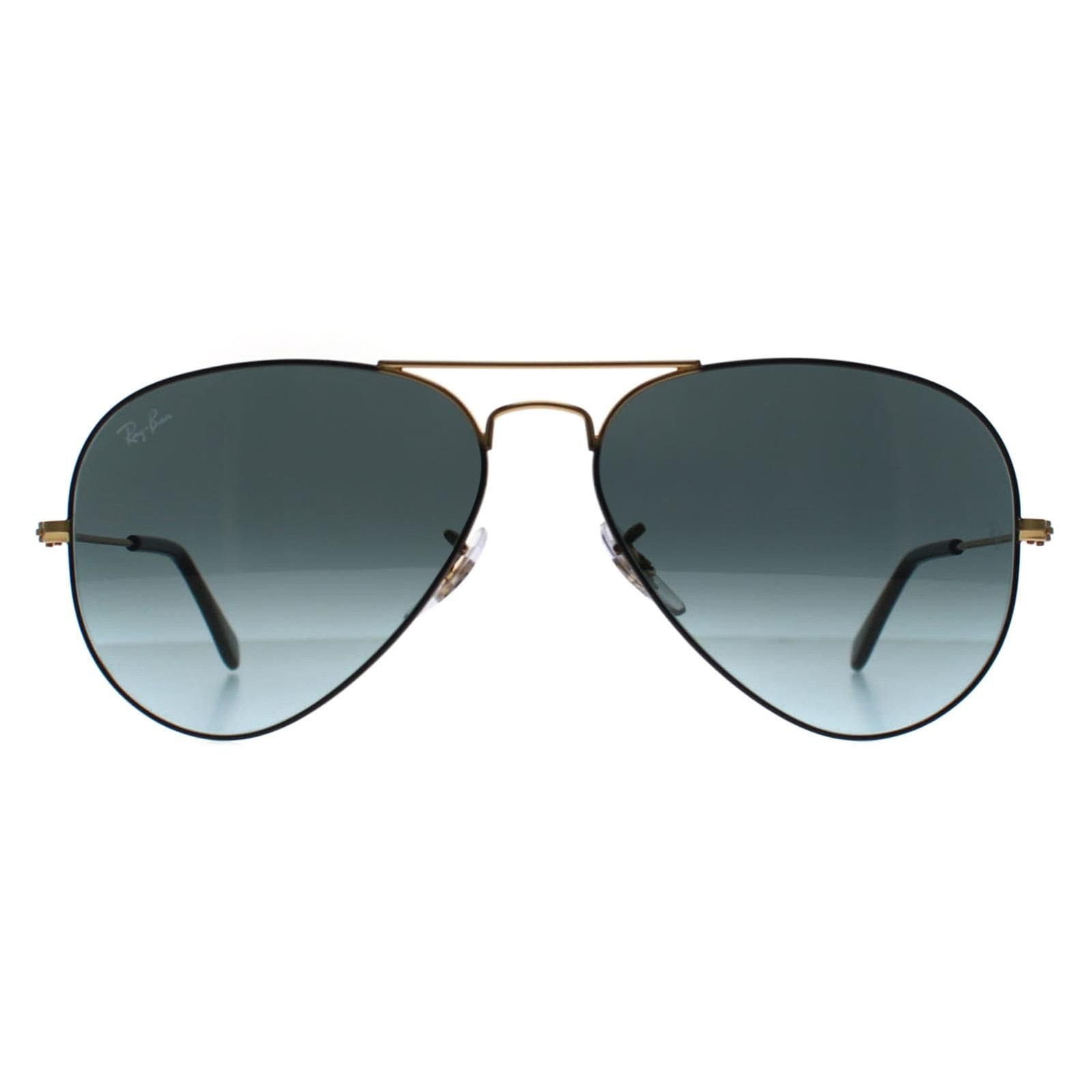 Ray-Ban Aviator Polished Black On Arista Blue Vintage Gradient Black Aviator 3025 image 1