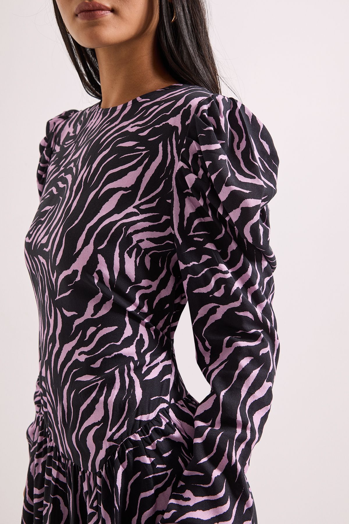 Dorothy Perkins Petite Dropped Waist A-line Midi Dress Pink image 2