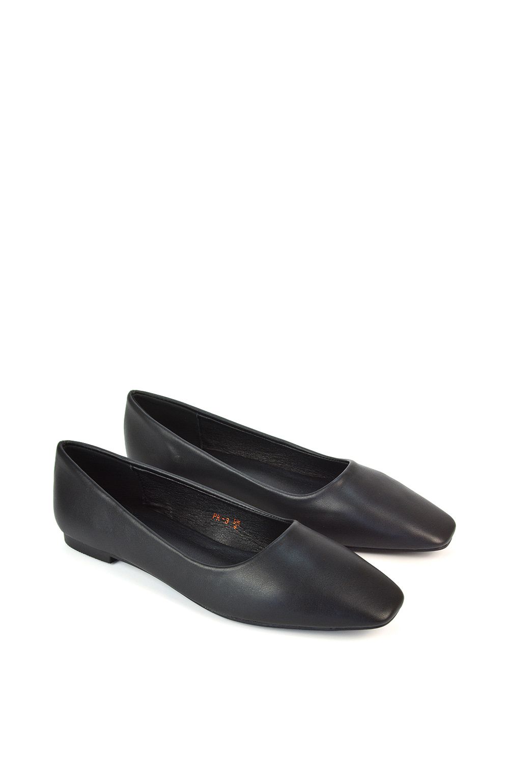 XY London 'Maci' Square Toe Slip On Flat Heel Ballerina Pumps image 5