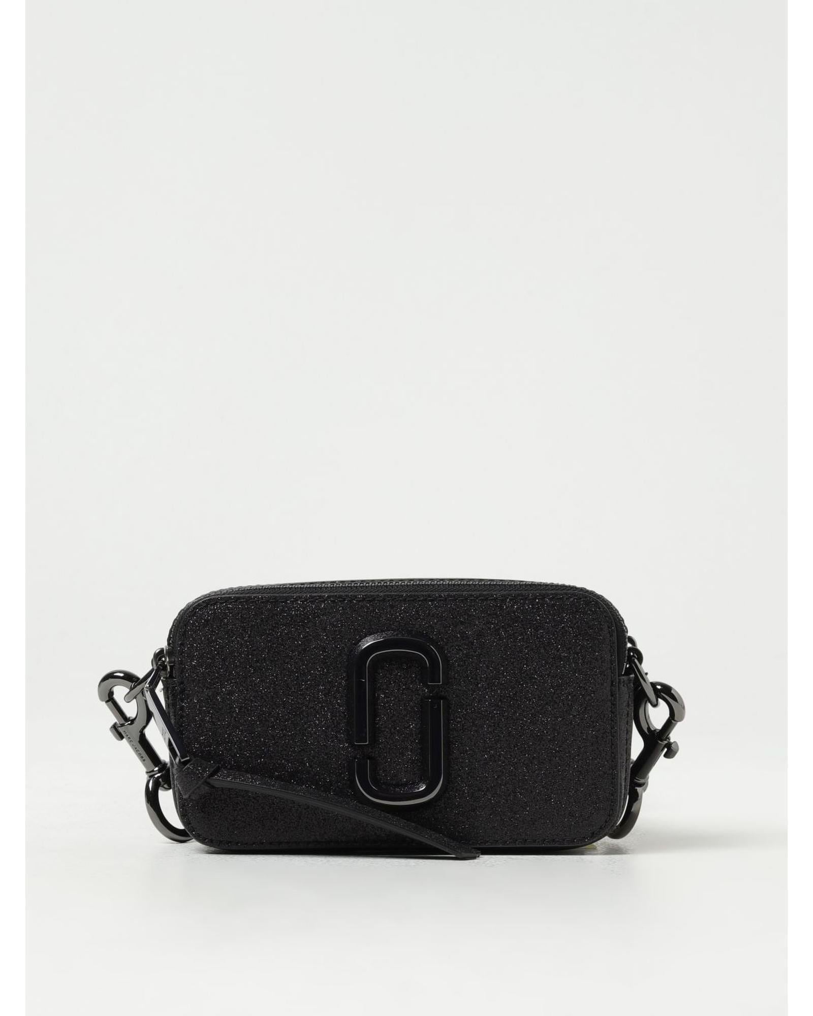 Marc Jacobs Snapshot Glitter Crossbody Wo - Black Clutch Bags