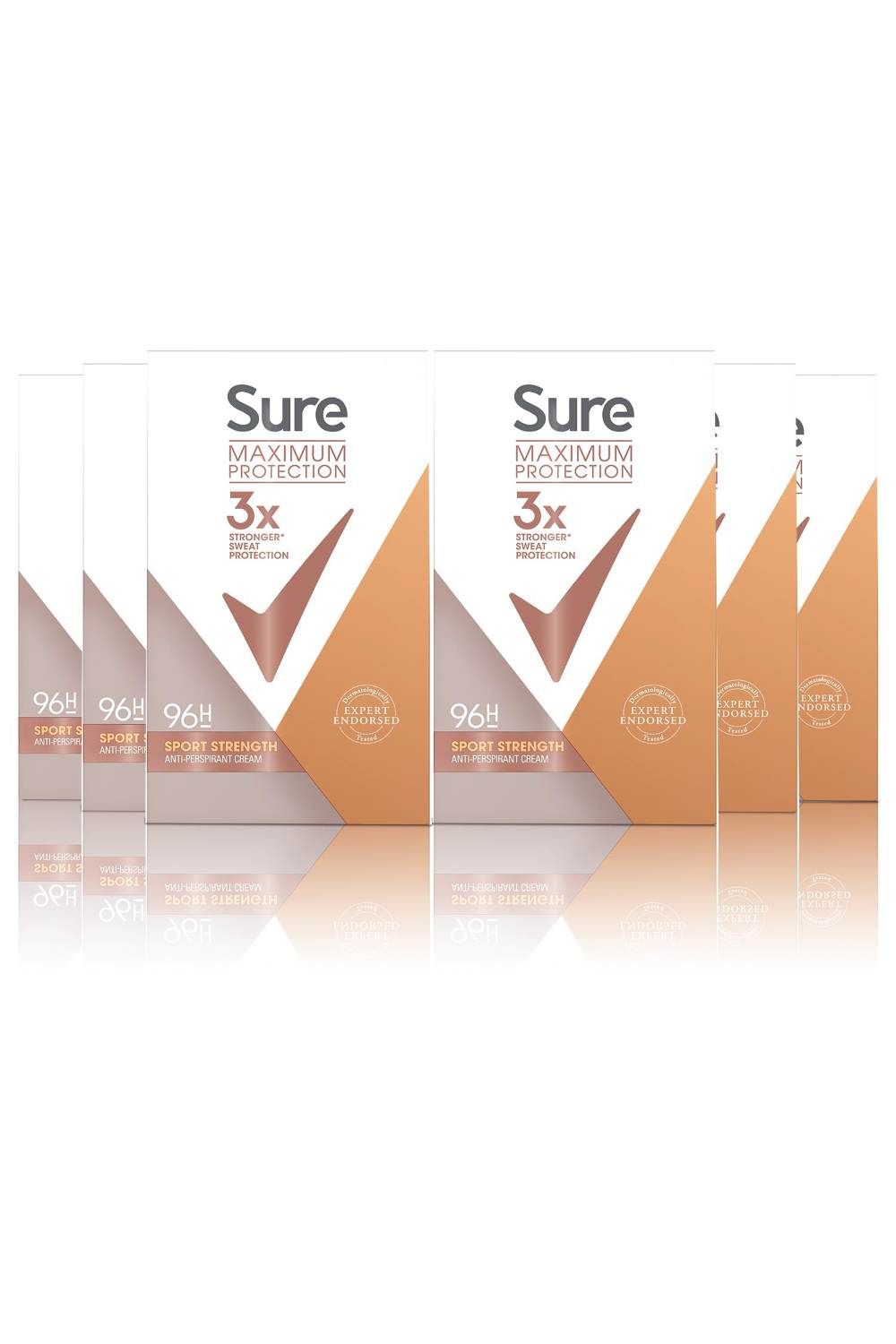 Sure Women Maximum Protection 'Anti-Perspirant Deodorant' Cream, 6x45ml image 1