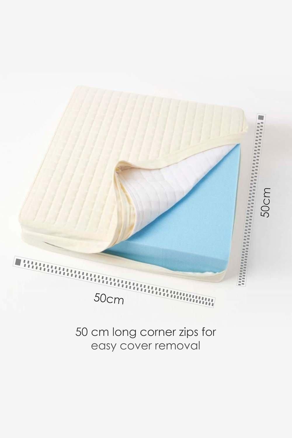 Homescapes Quilted Cotton Armchair Booster Cushion Cover image 3