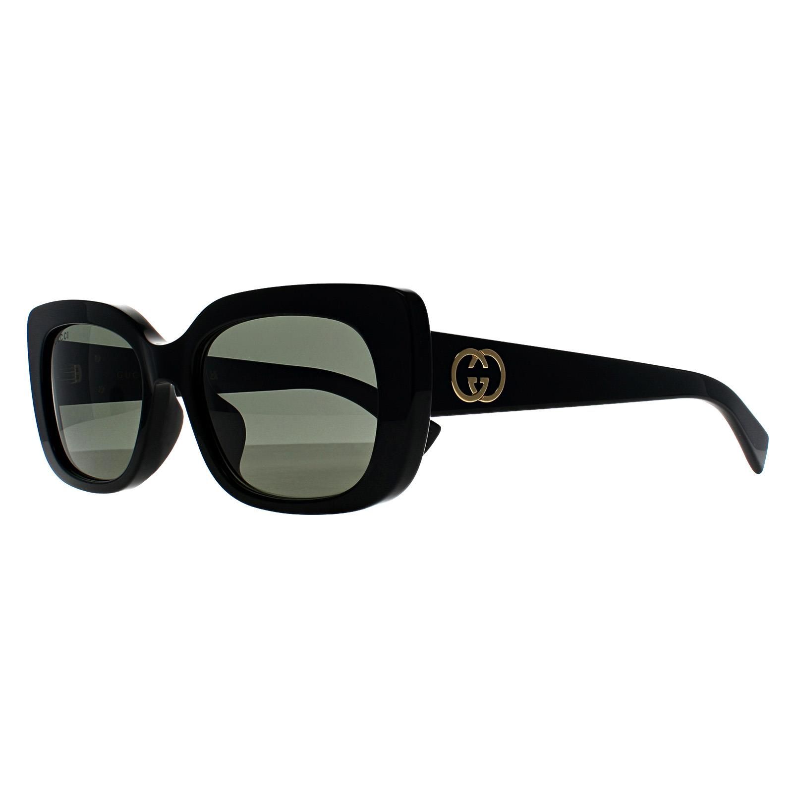 Gucci Rectangle Shiny Black Grey GG1979SK image 2
