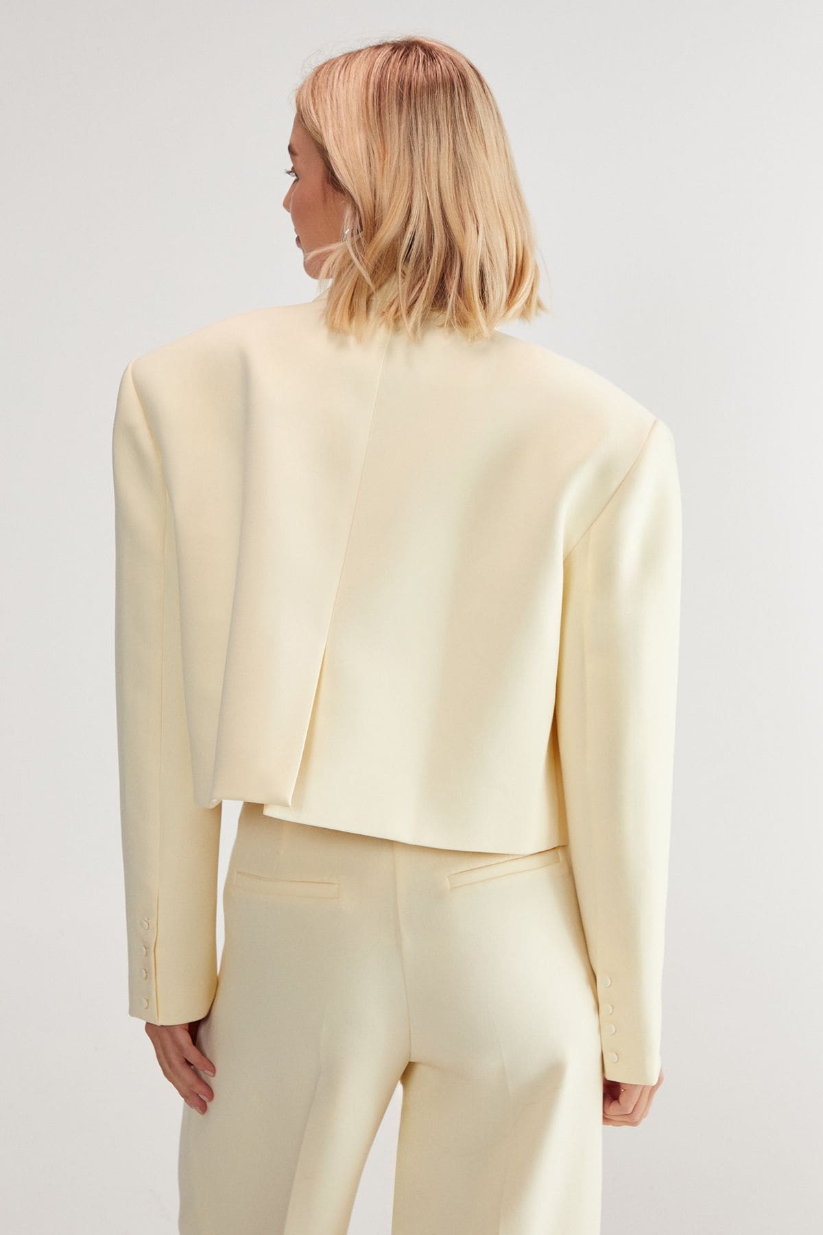 NastyGal Tailored Oversized Trucker Jacket Butter image 3
