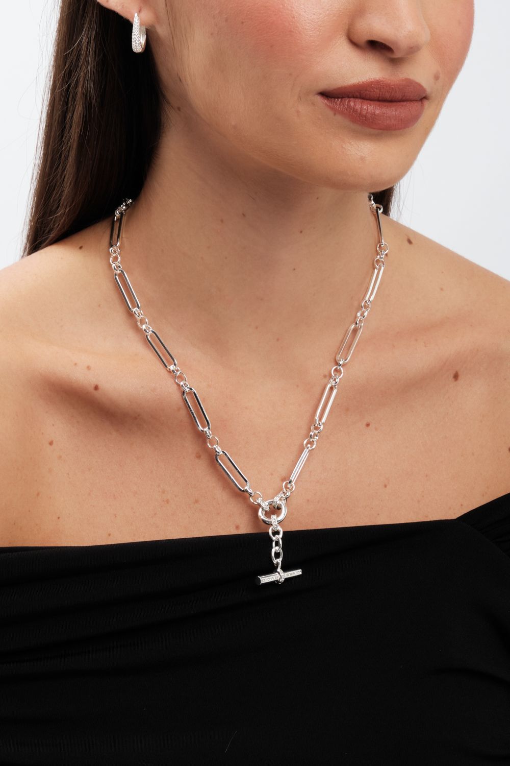 Jon Richard Silver Plated T Bar Necklace image 2