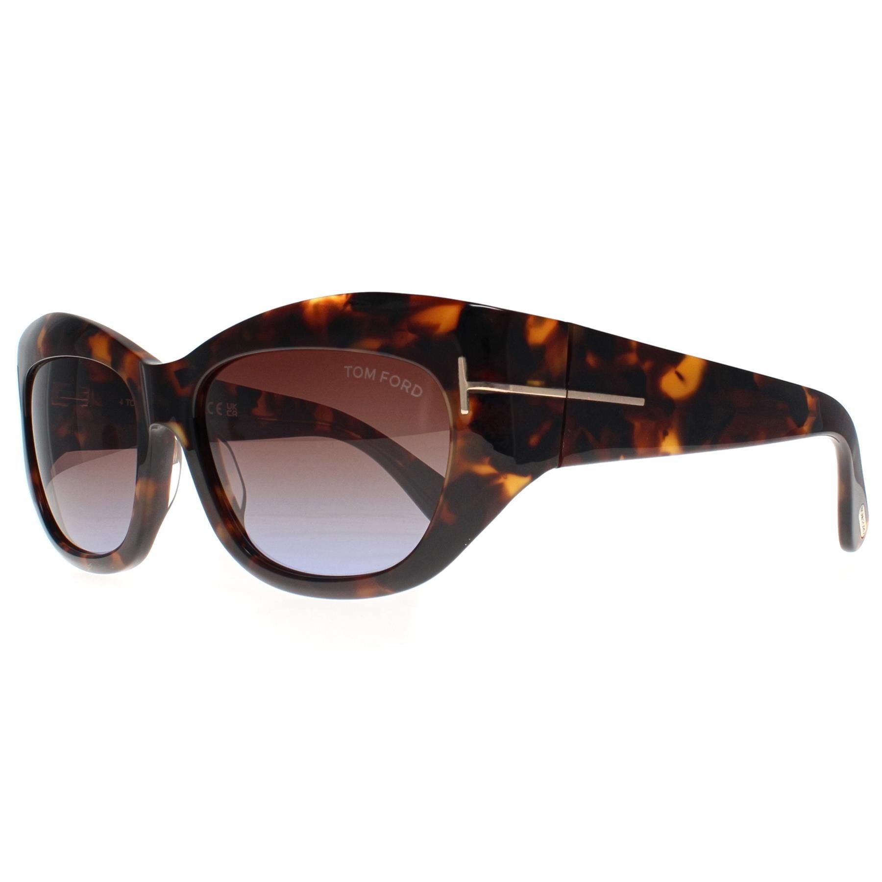 Tom Ford Cat Eye Dark Havana Brown Gradient Brianna FT1065 image 2