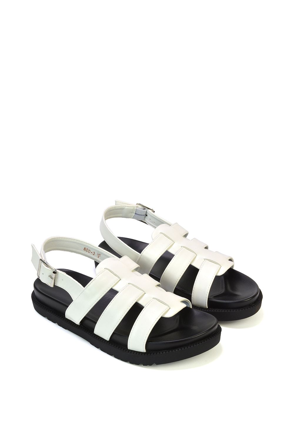 XY London 'Gayna'  Cleated Sole Strappy Open Toe Gladiator Platform Sandals image 4