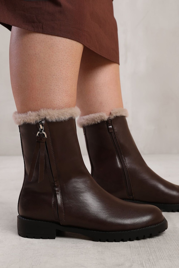 Where's That From 'Ice' Mid Calf Boot With Fur Trim