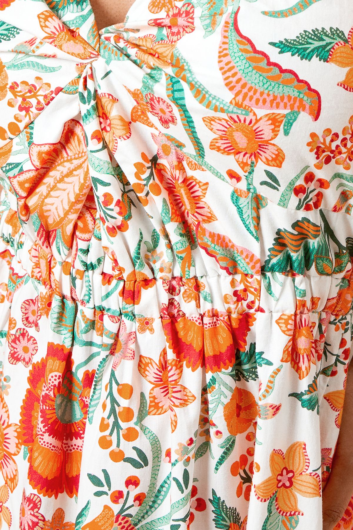 Dorothy Perkins Floral Poplin Twist Front Midi Dress Floral image 5