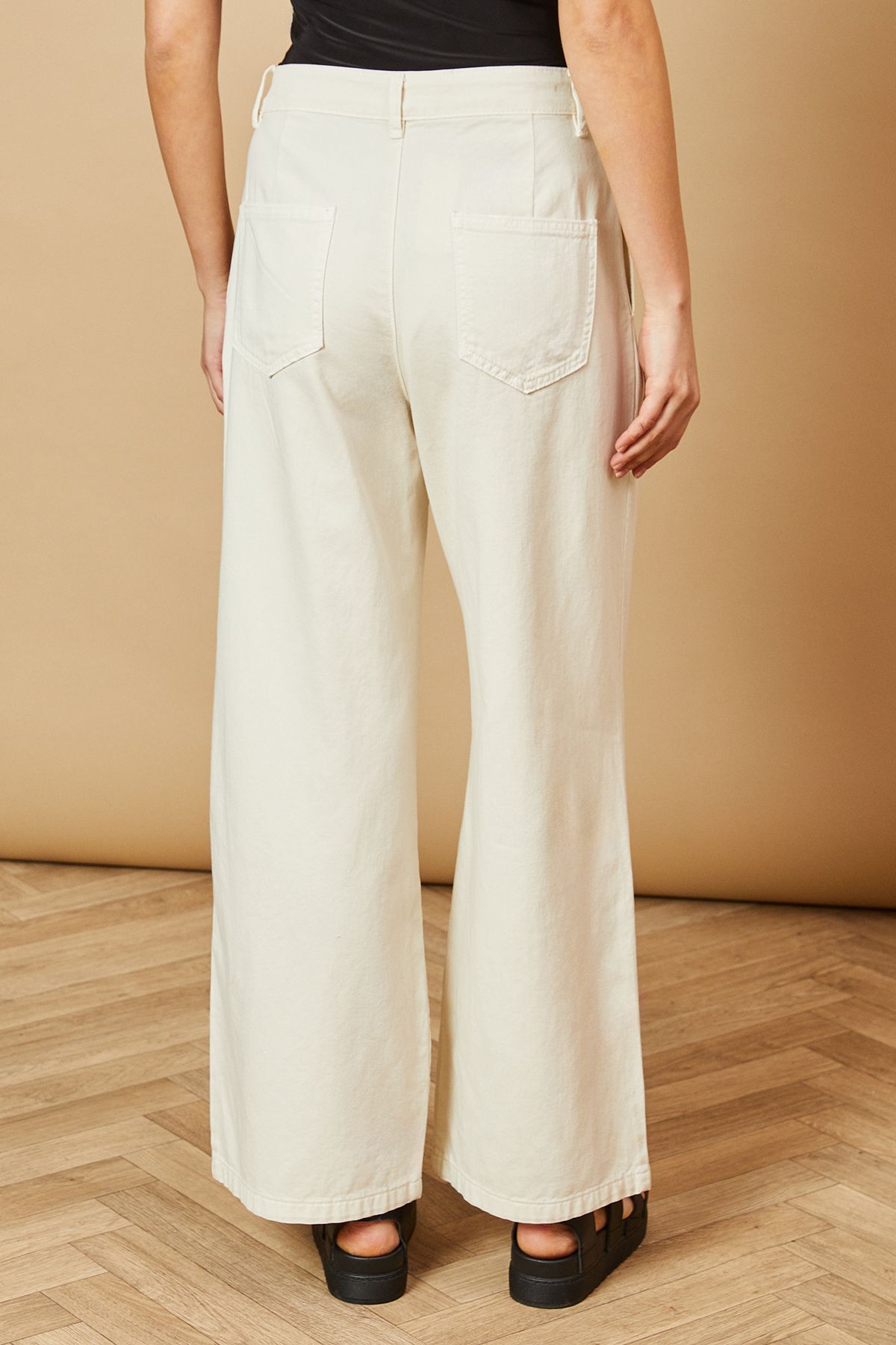 Oasis Pleat Front Ecru Jean Ecru image 3