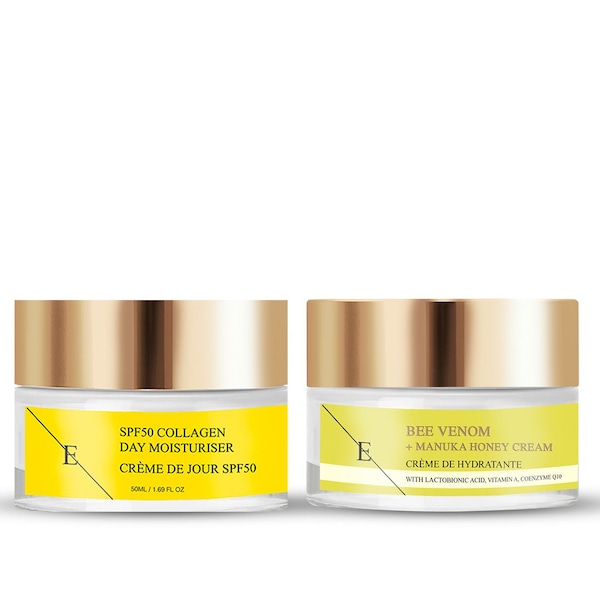 Erth Skin London Bee Venom Manuka Honey Cream 50ml + SPF50 Collagen Day Cream 50ml
