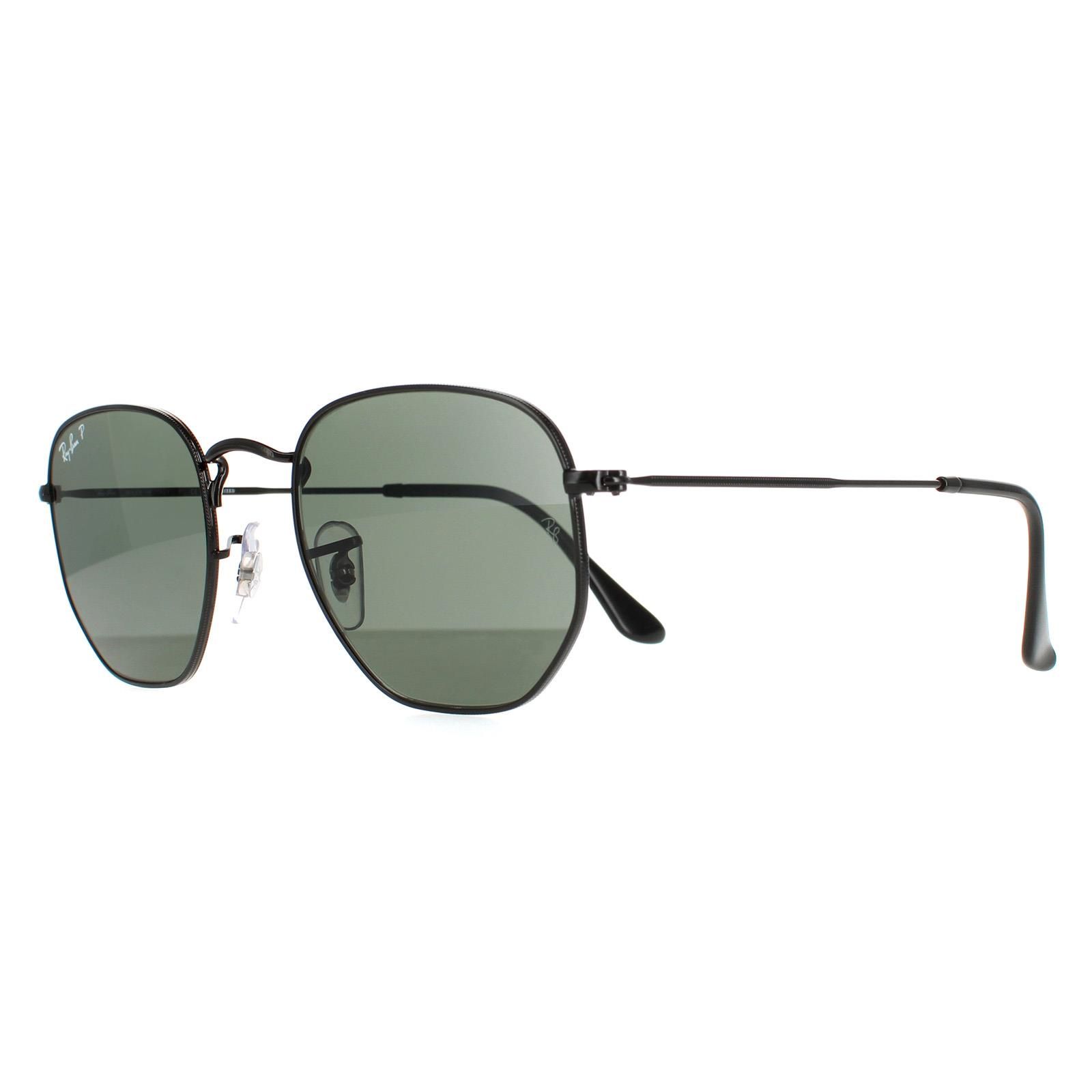 Ray-Ban Square Polished Black Green Polarized Hexagonal RB3548N image 2