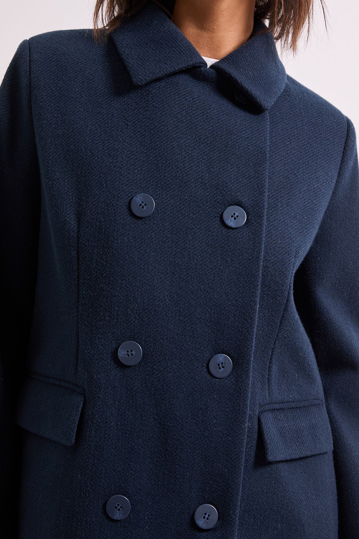 Dorothy Perkins Longline Coat Navy image 5