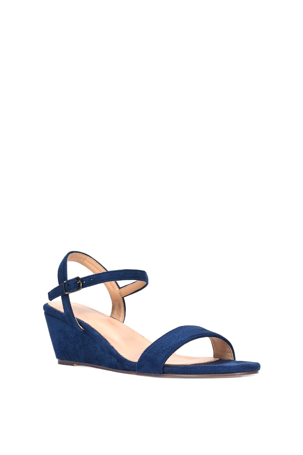 XY London 'Alissa' Open Toe Wedge Heel Sandals With Ankle Strap image 2