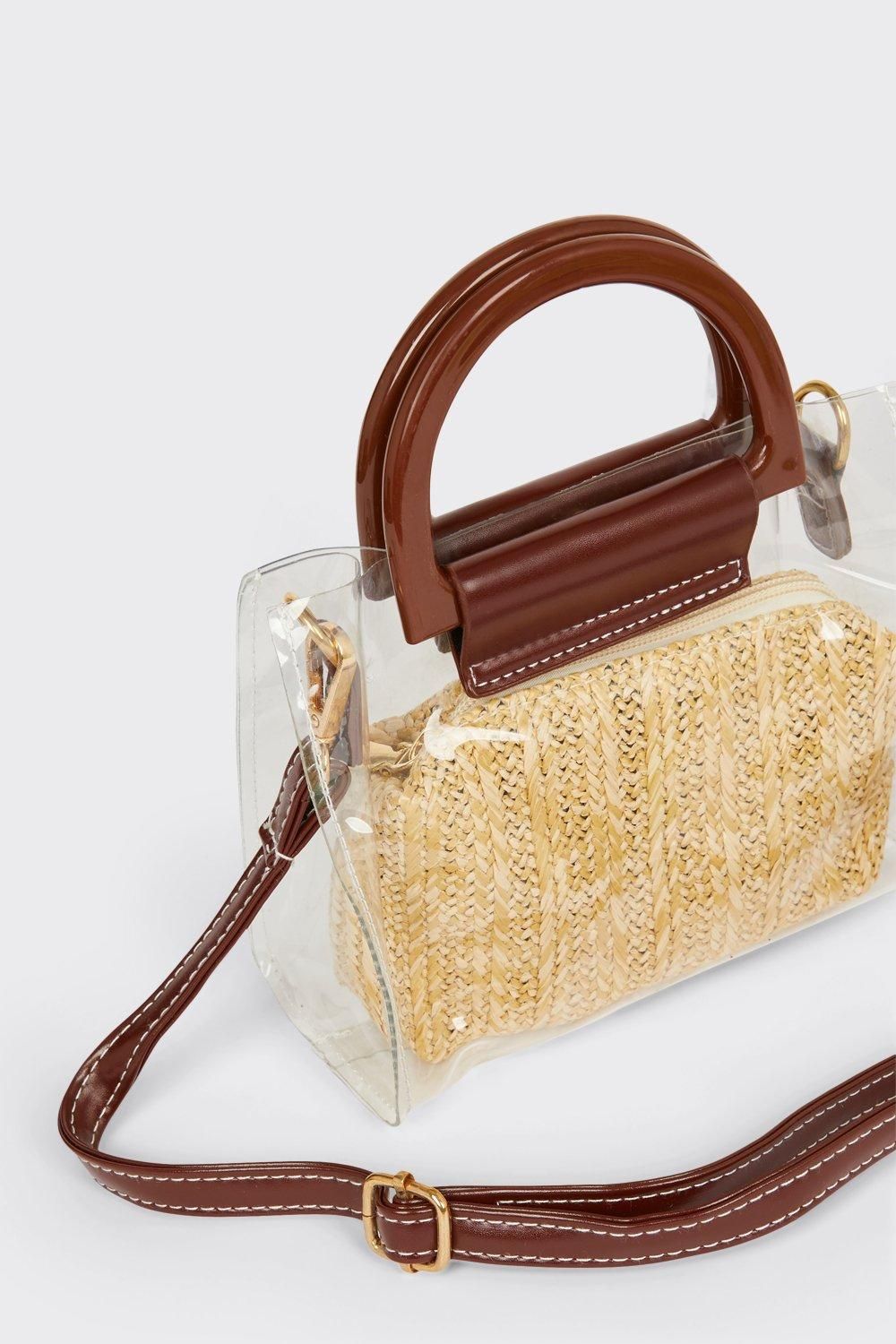 Dorothy Perkins Mini Satchel Bag Cream image 3