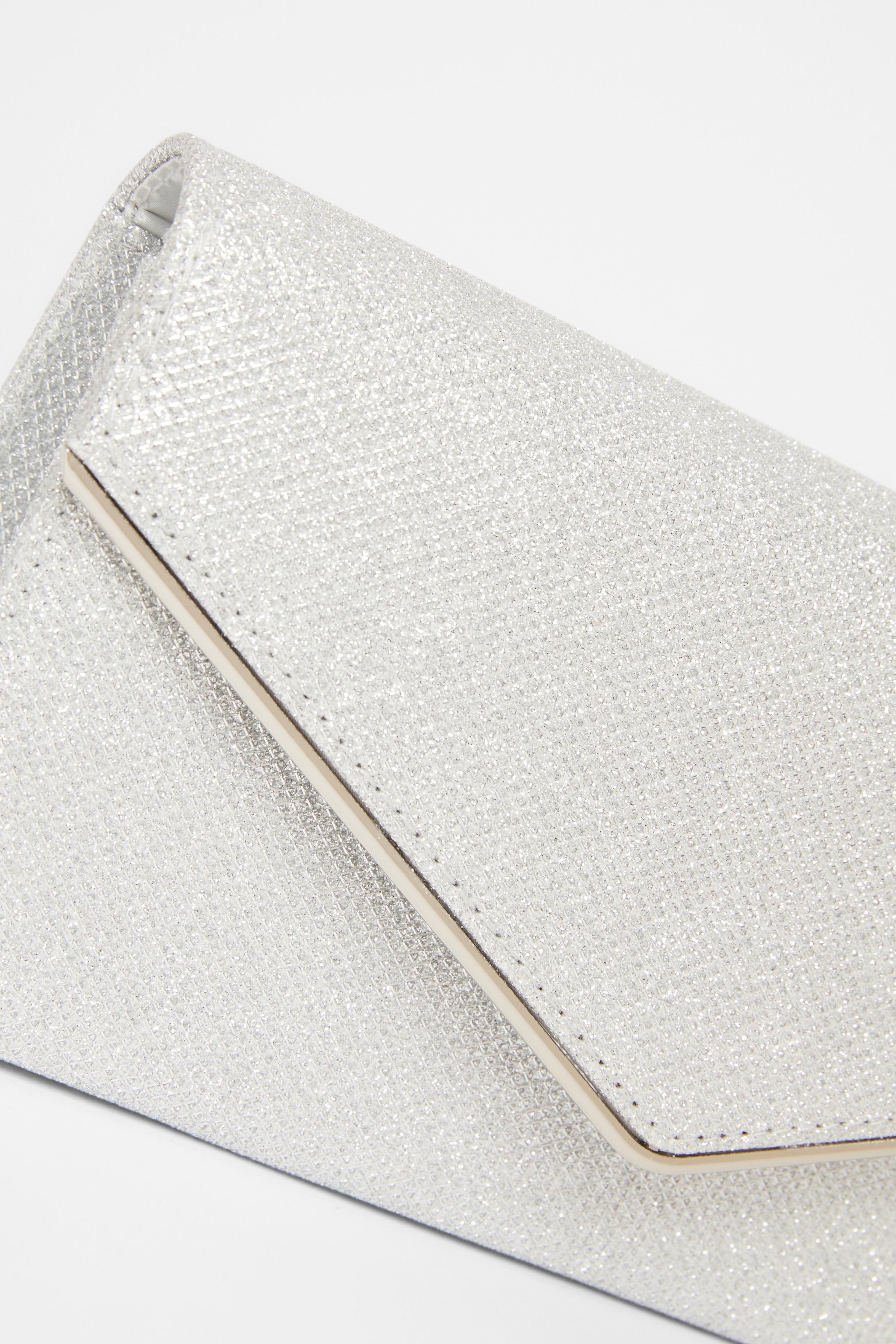 Quiz Silver Thin Clutch Bag image 5