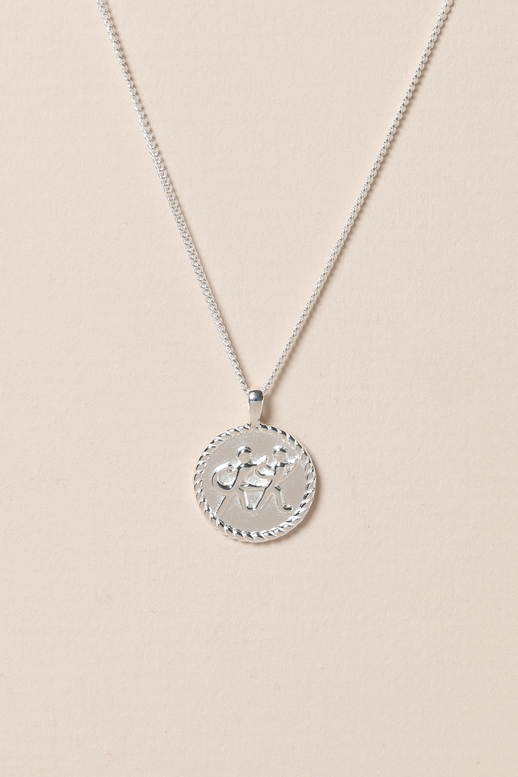 Simply Silver Sterling Silver 925 Zodiac Pendant - Gemini image 2