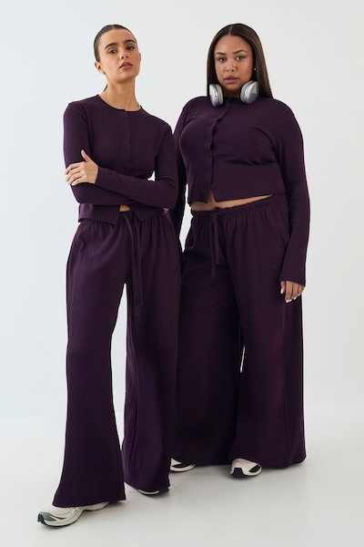 DSGN Studio DSGN Studio Wide Leg Trouser Aubergine