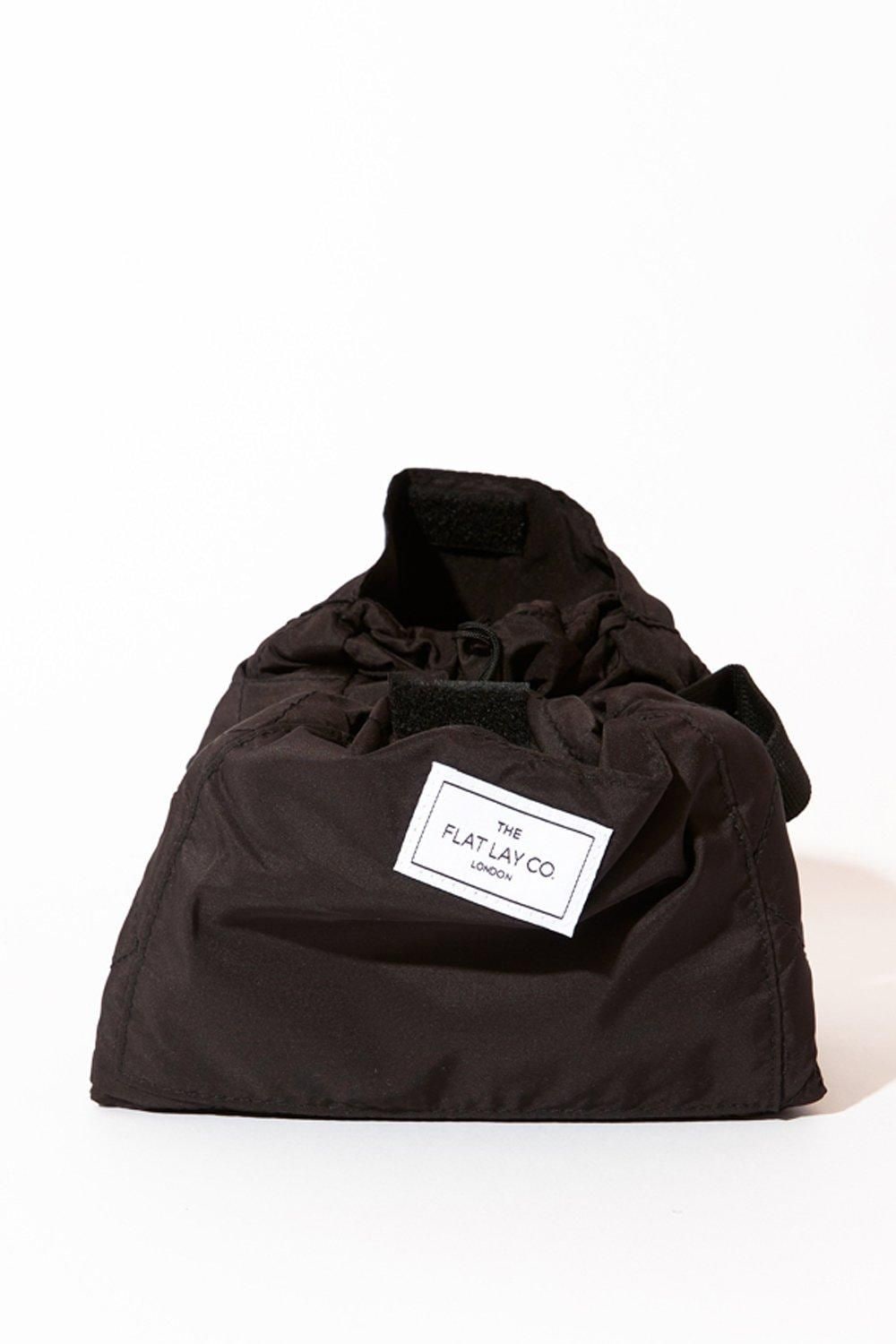 The Flat Lay Co Classic Black Open Flat Makeup Bag Black image 2