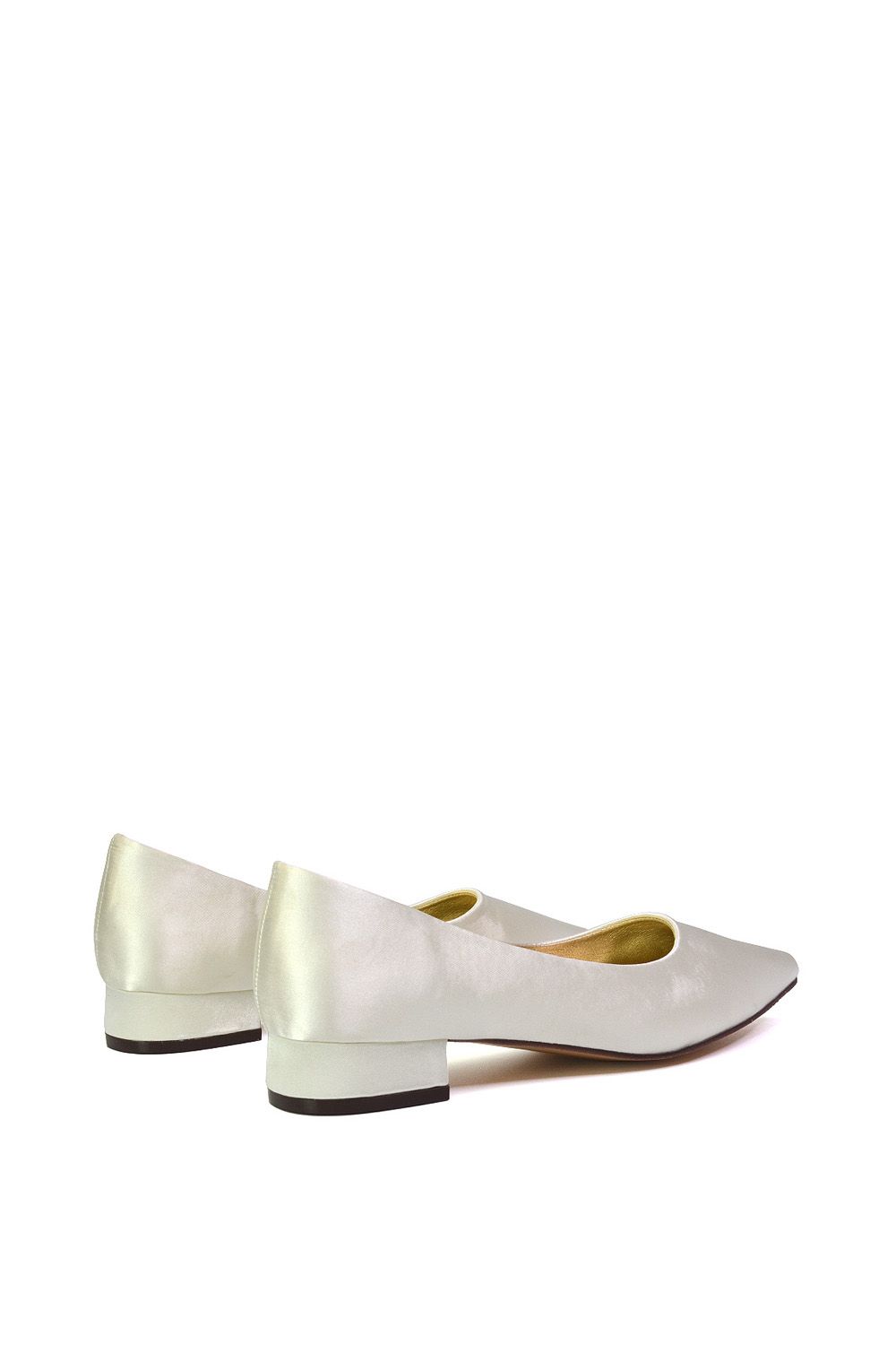 XY London 'Karen' Pointed Toe Wedding Shoes Low Heel Bridal Heels image 4