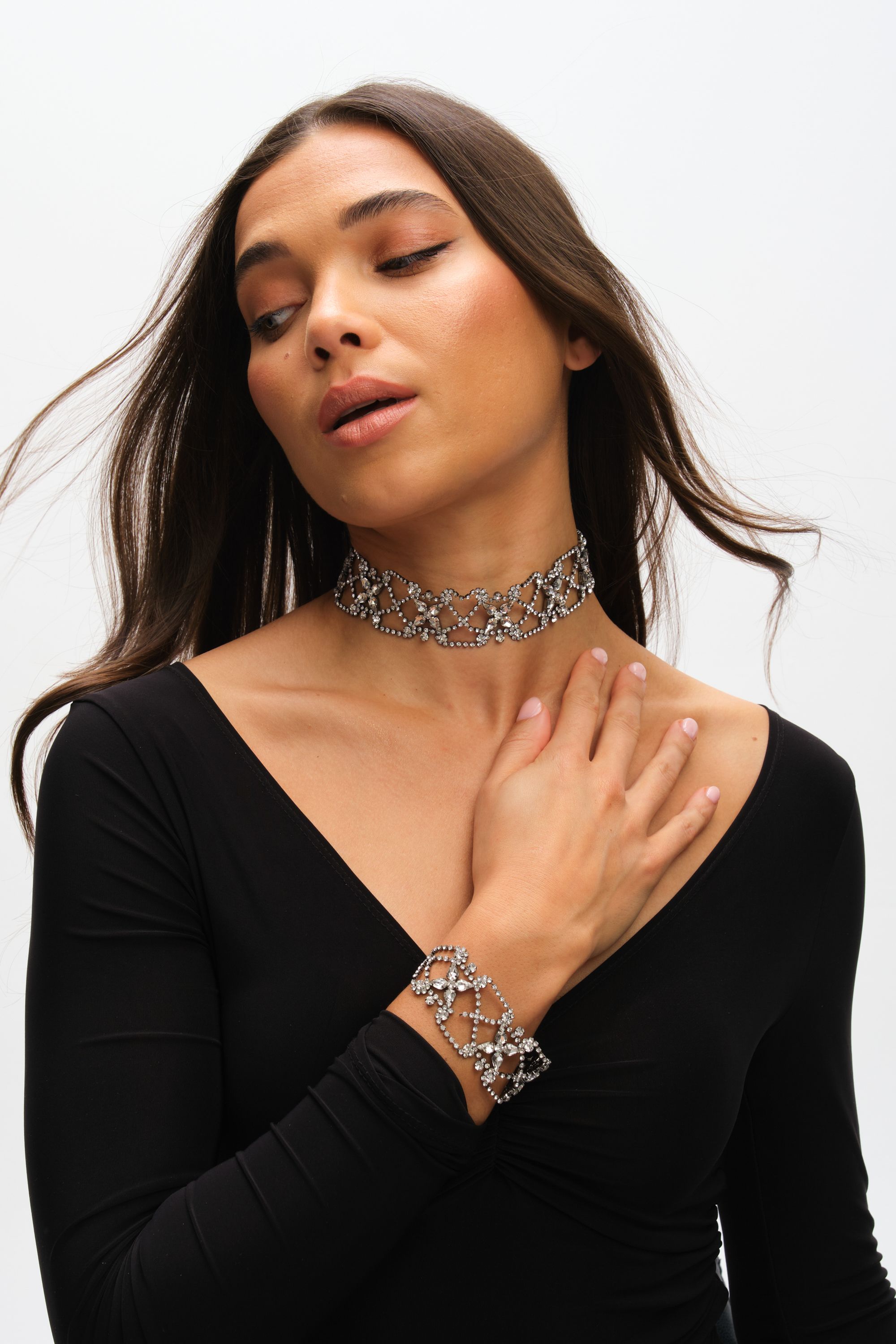 Mood Hematite Crystal Lattice Bracelet image 2