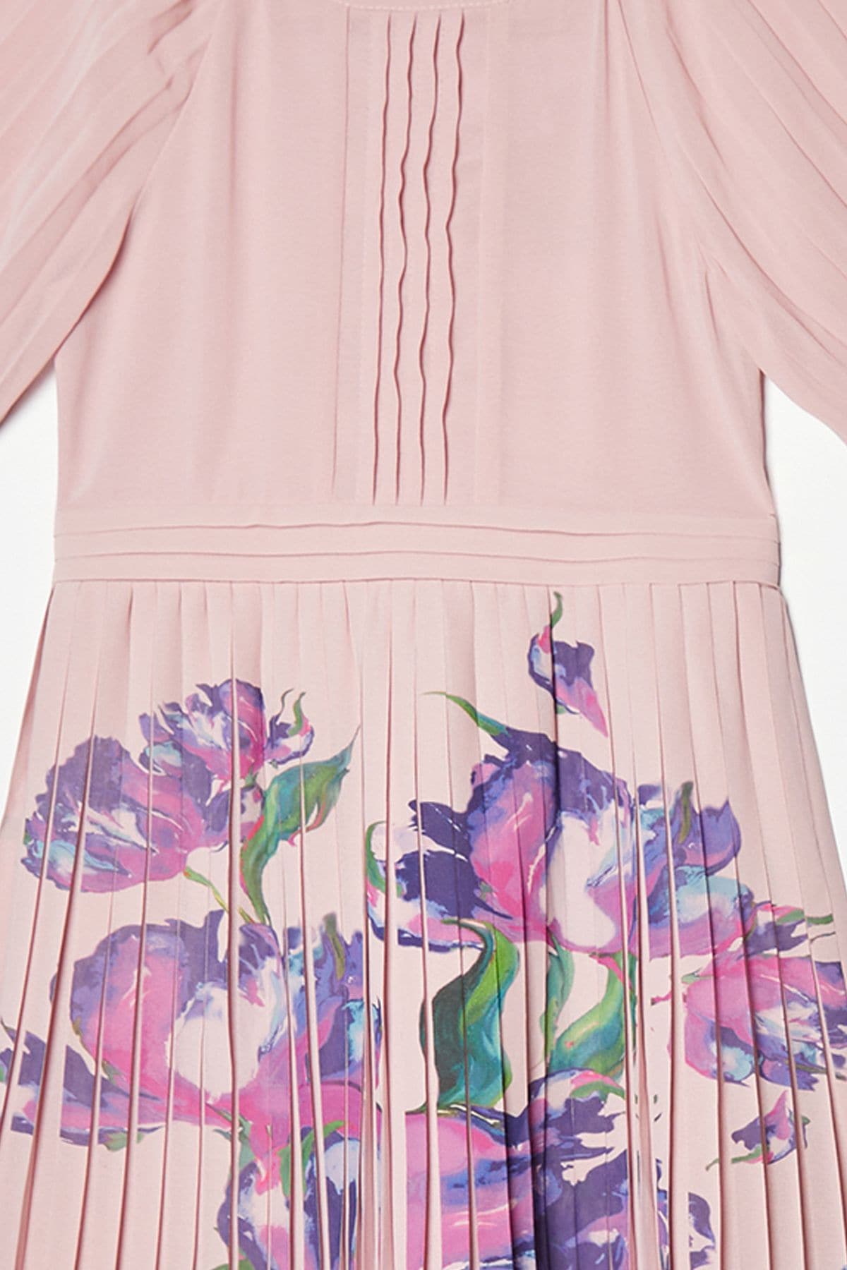 Coast Children's Pleat Skirt Placement Print Short Sleeve Dress Pink image 7