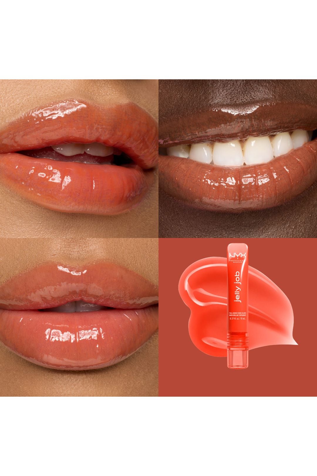 NYX Professional Makeup Jelly Job Lip Gloss 8ml Orange Ya Jelly image 6