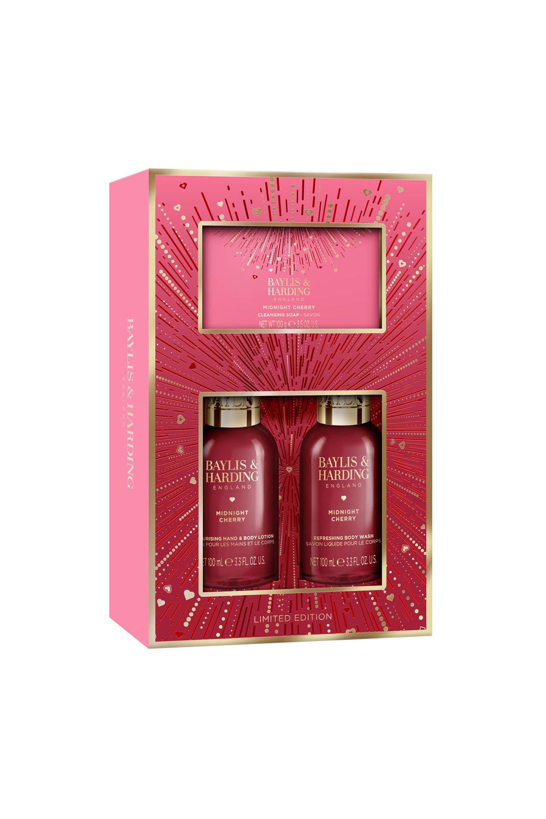 Baylis & Harding Midnight Cherry Make Me Sparkle Bathing Gift Set Multi image 2