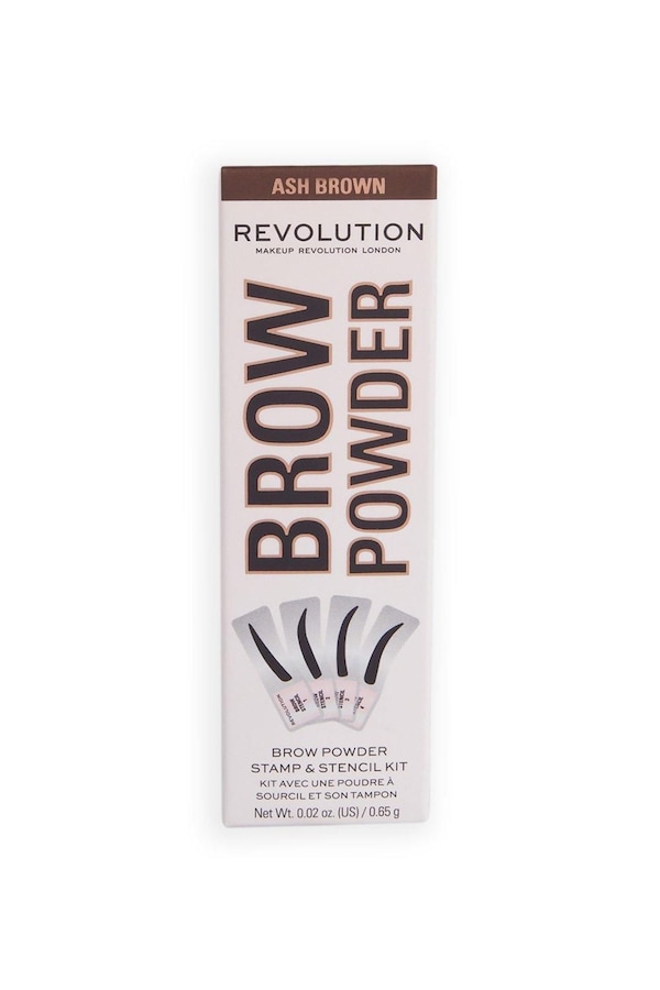 Revolution Brow Powder Stamp & Stencil Kit Ash Brown