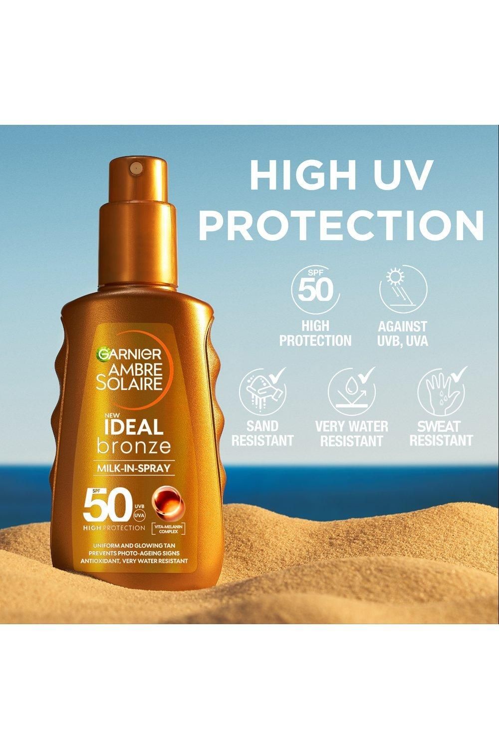 Garnier Ambre Solaire Ideal Bronze Milk-In Tanning Spray SPF50 Multi image 4
