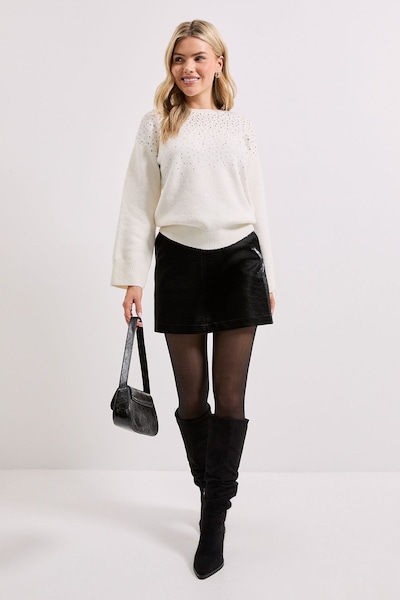 Dorothy Perkins Ivory Scattered Sparkle Jumper Ivory