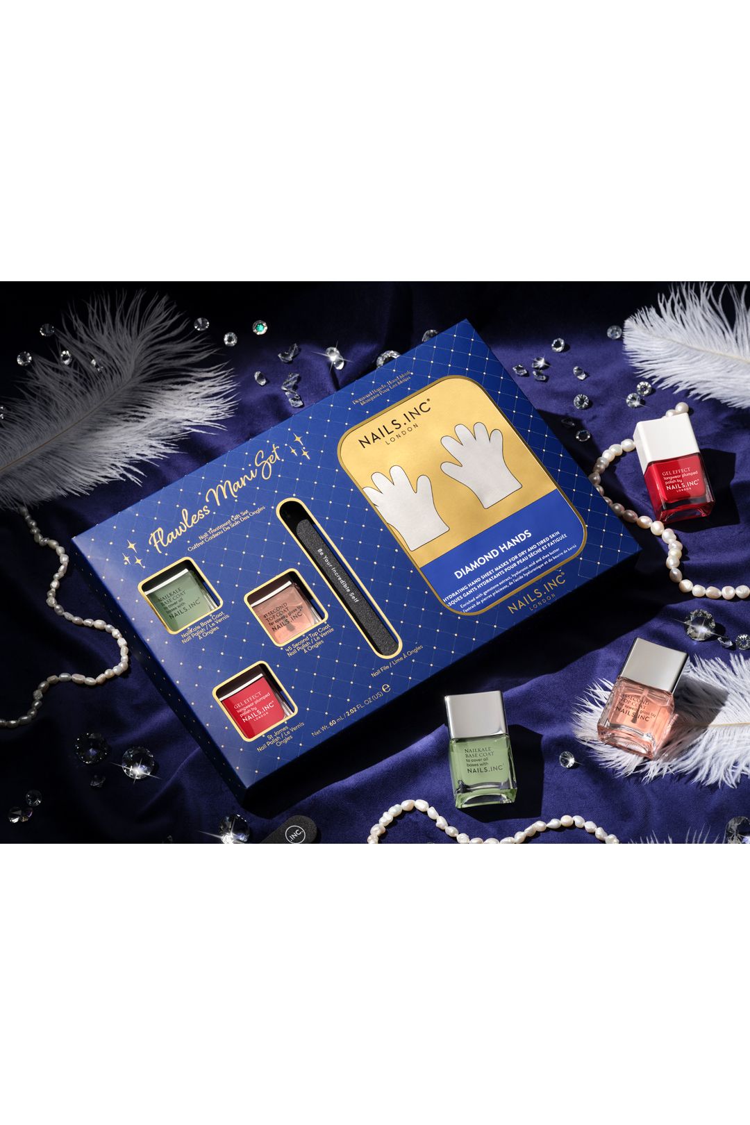 Nails Inc Dripping In Diamonds Flawless Mani Nail Treatment Gift Set Multi image 2