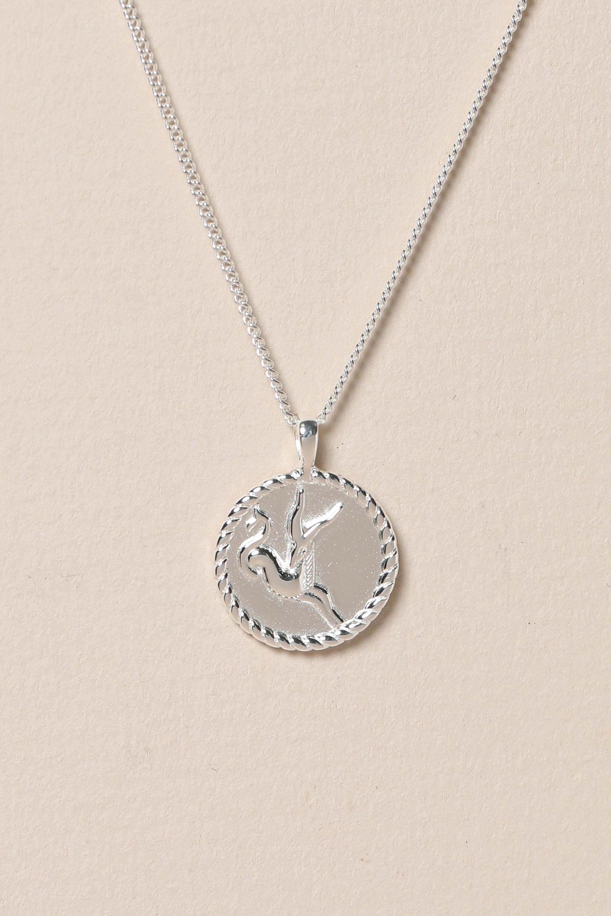 Simply Silver Sterling Silver 925 Zodiac Pendant - Capricorn image 2