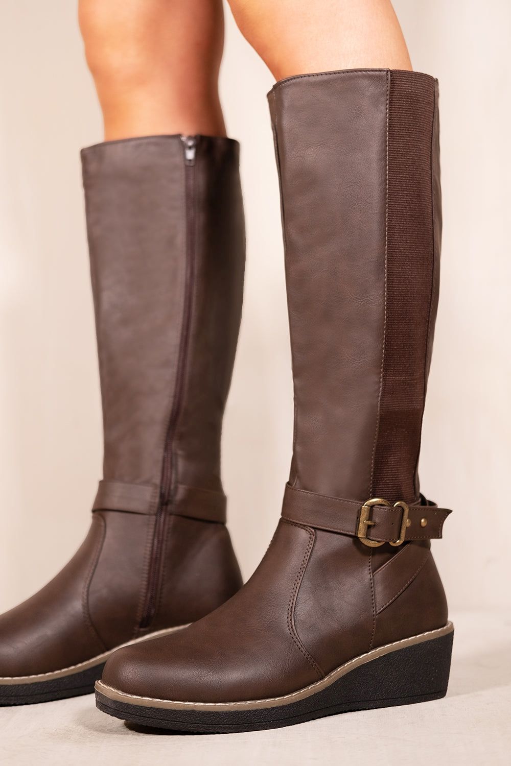 Where's That From 'Ayleen' Wedge Heel Knee High Boots image 3