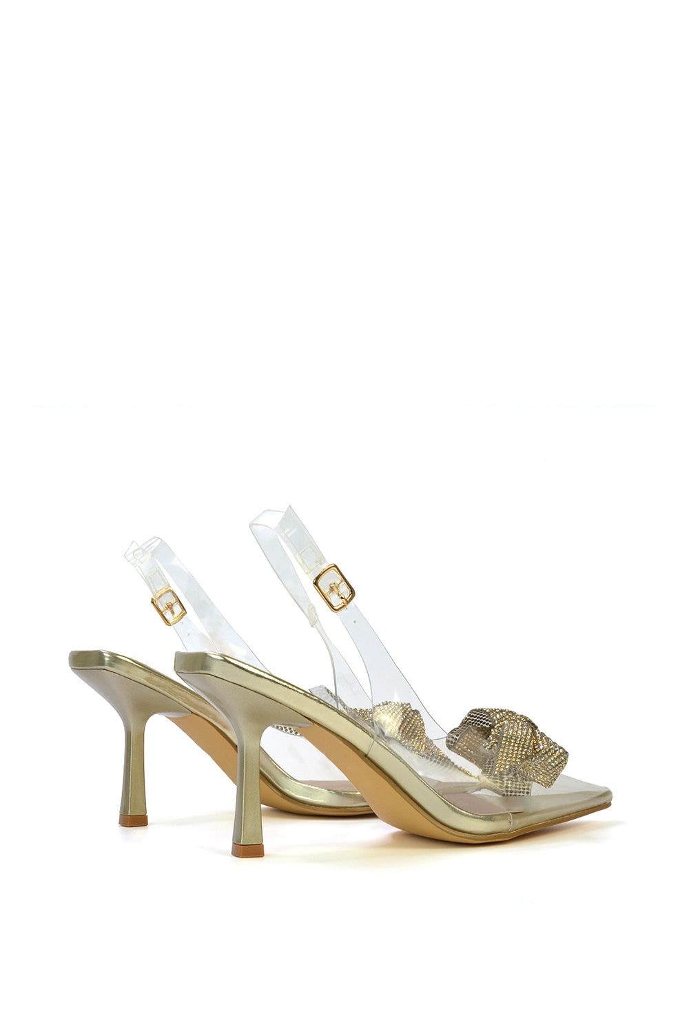 XY London 'Alaina' Perspex Slingback Stiletto Heel Court Shoes image 5