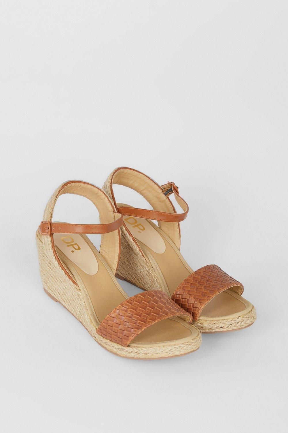 Dorothy Perkins Ruben Low Woven Espadrille Wedges Tan image 3