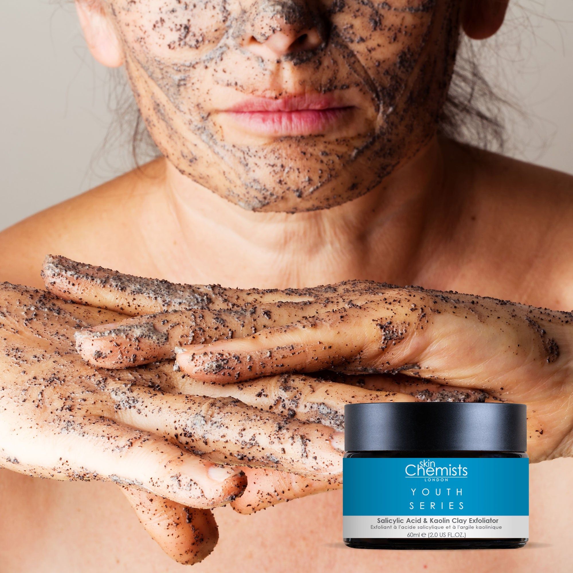 skinChemists Youth Series Salicylic Acid & Kaolin Clay Exfoliator 60ml x 2 Duo Pack image 5