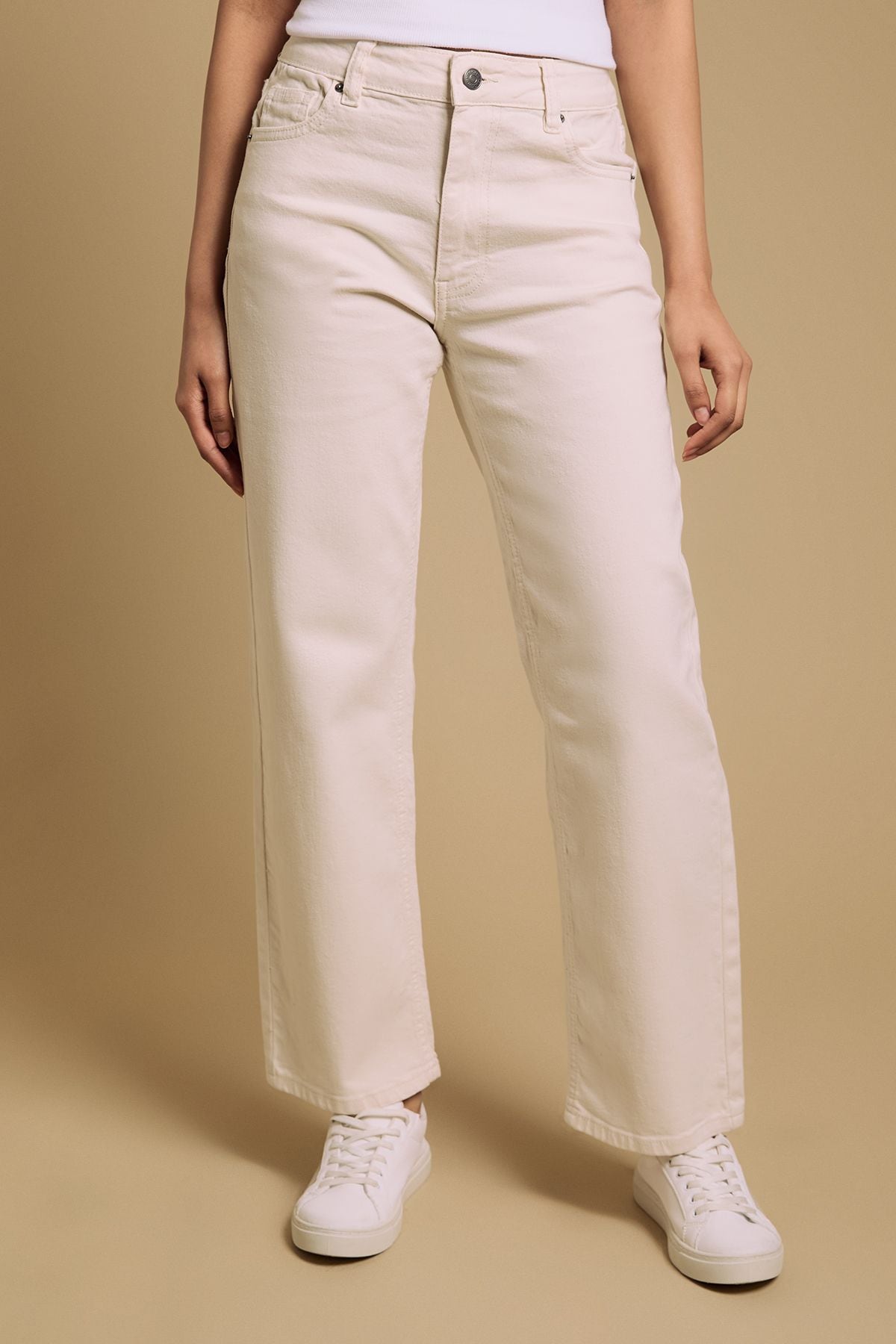 Dorothy Perkins Petite  Comfort Stretch Slim Jeans Ecru image 2