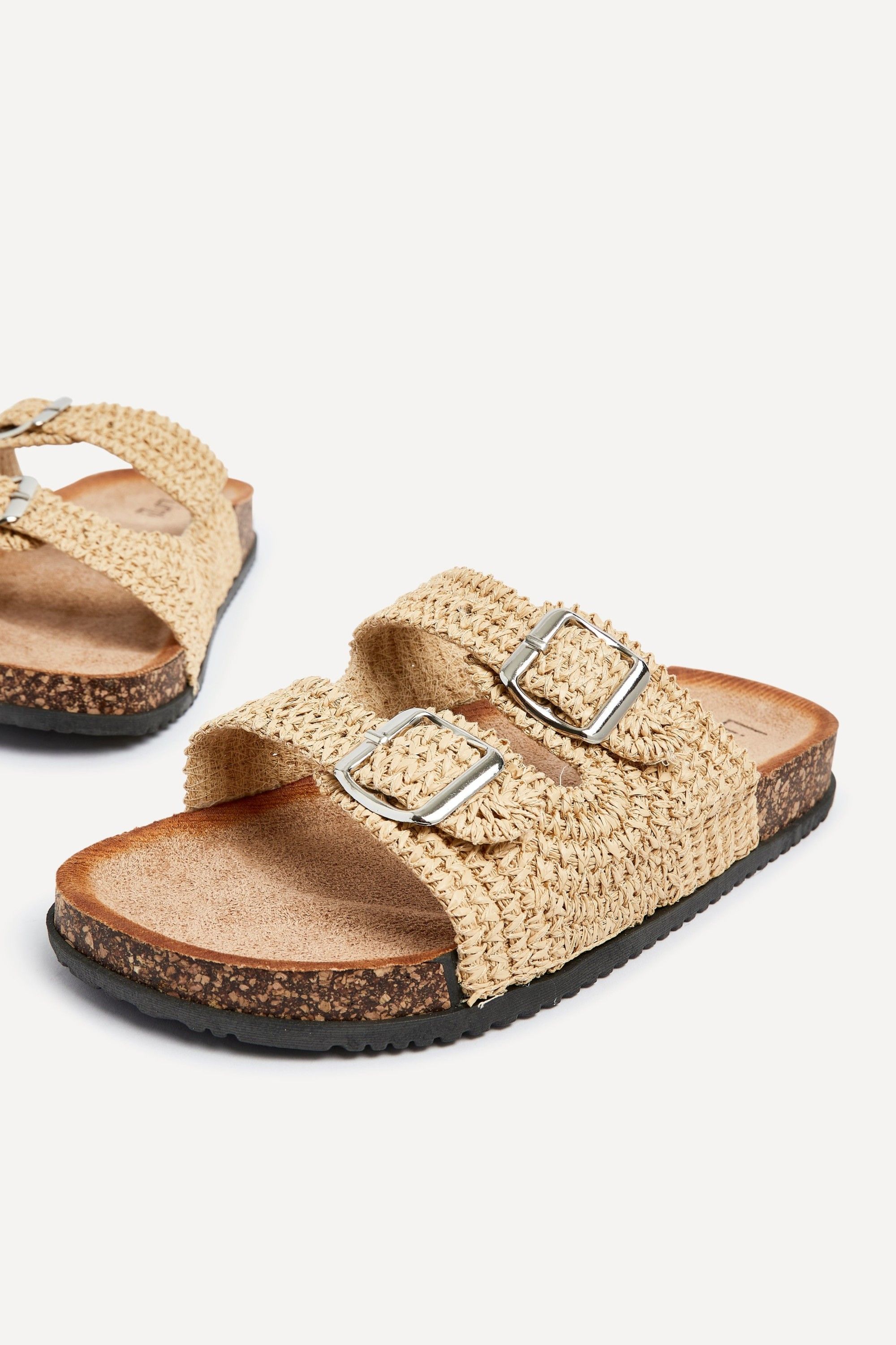 Linzi Brianna Natural Double Buckle Sandals image 4