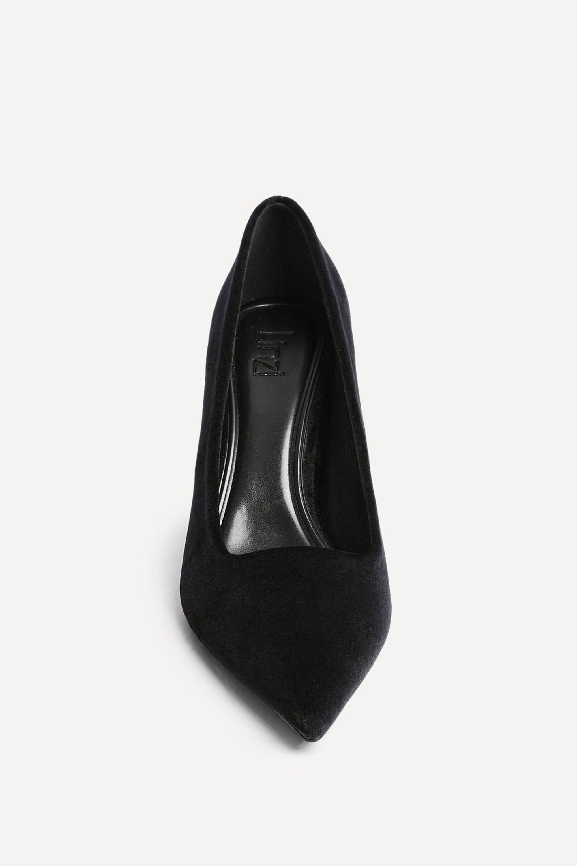 Linzi Kat Black Velvet Classic Court Heels image 4