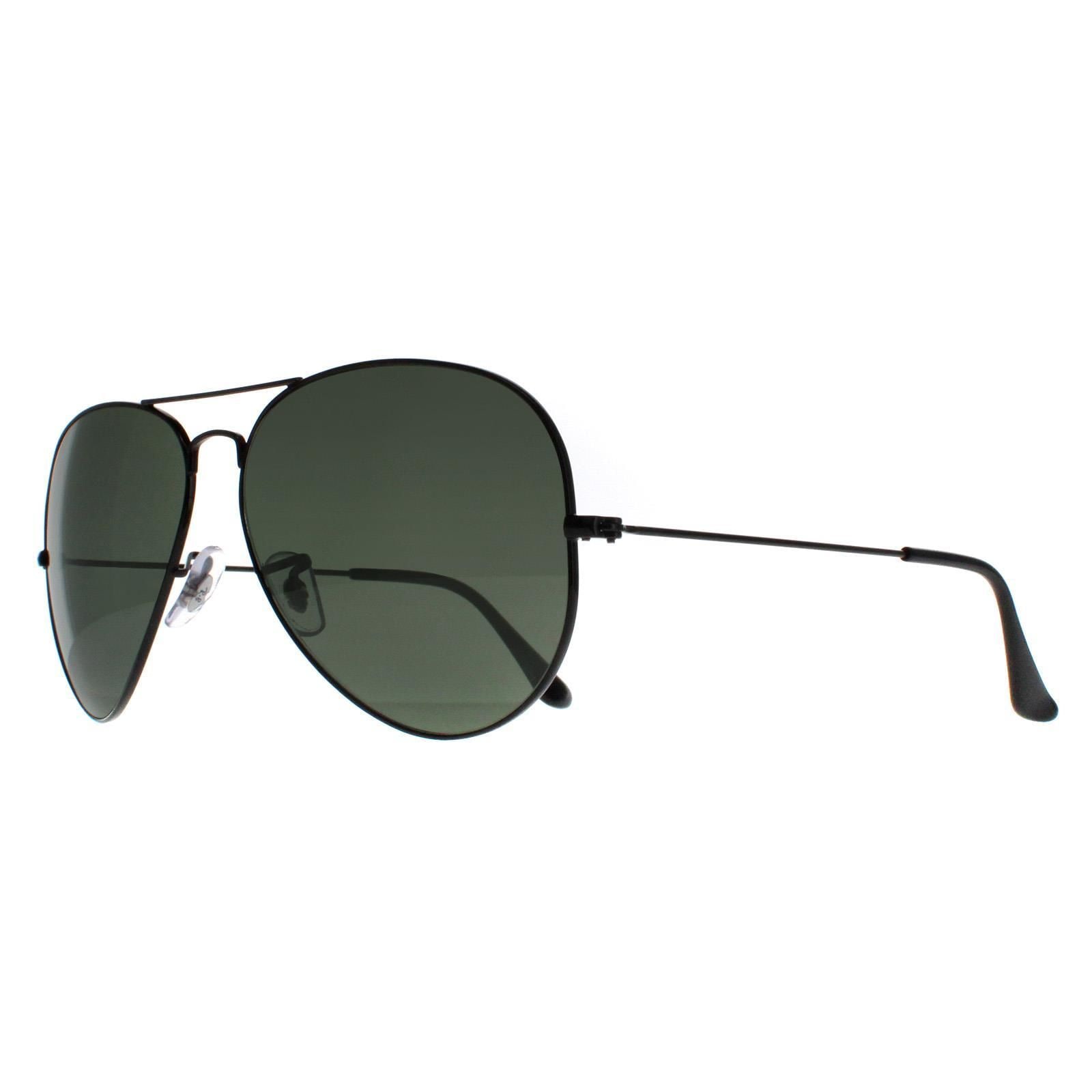 Ray-Ban Aviator Black Green Polarized Aviator 3025 Sunglasses image 2