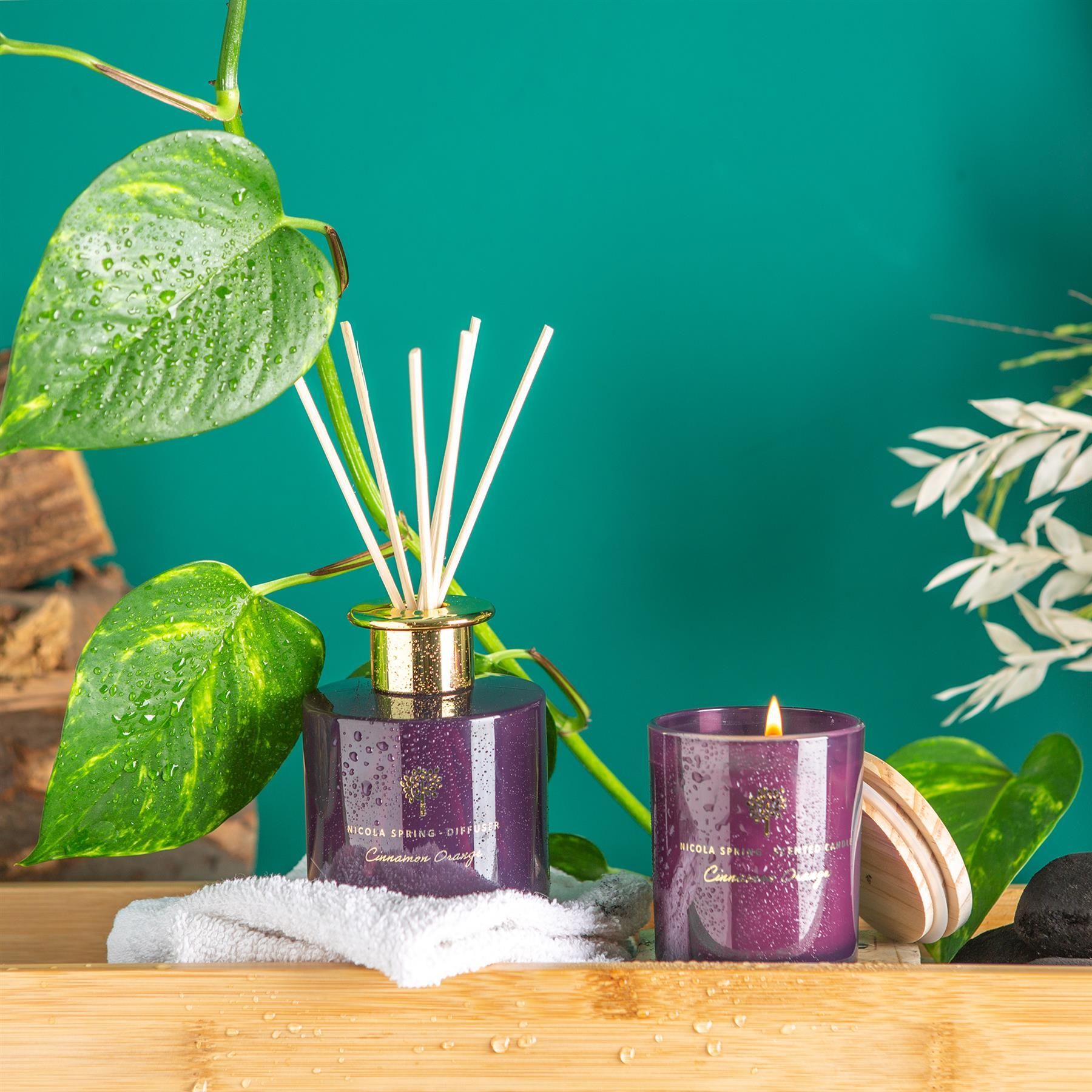 Nicola Spring Cinnamon Orange Candle & Diffuser Gift Set - 130g Jar + 200ml Diffuser image 8
